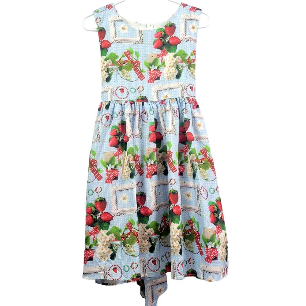 Bonny Billy Girl's Floral and Strawberry Dress Size 5-6/120‎